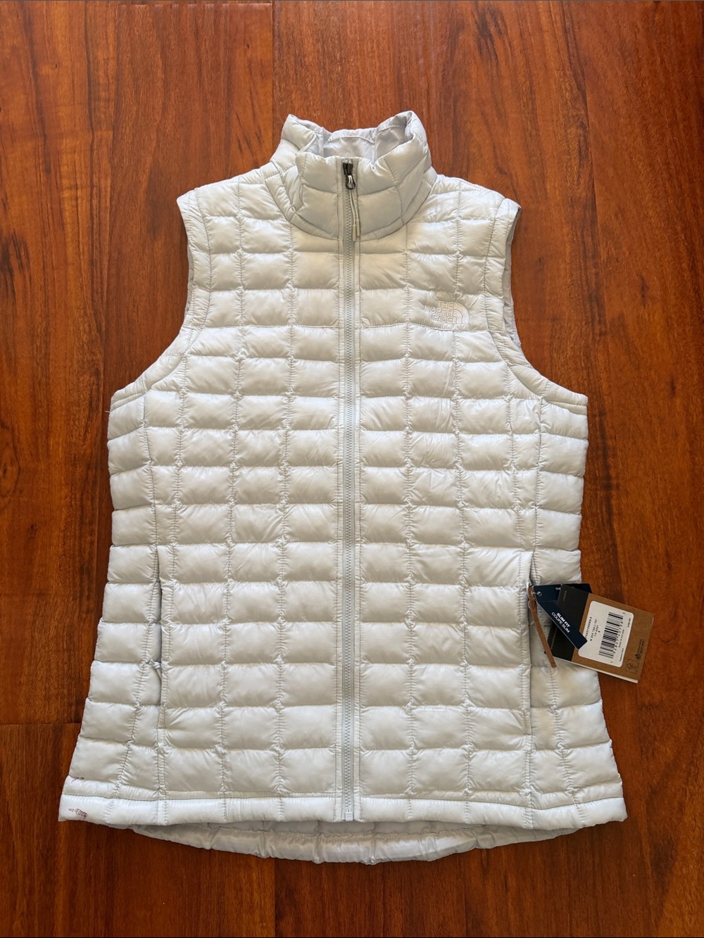 The North Face Light Gray Quilted Packable Vest